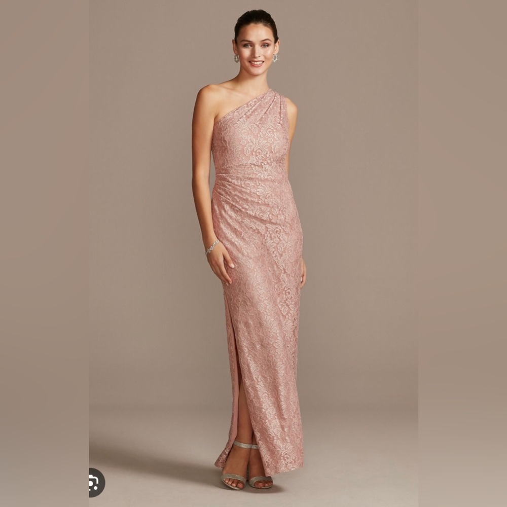 Sparkly Pink formal lace dress